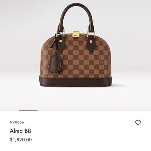 Louis Vuitton AUTHENTIC Alma BB